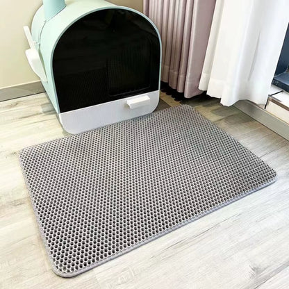 Large Size Cat Litter Mat Waterproof Double Layer Cat Litter Trapping Pet Litter Box Mat Clean Pad Products for Cats Accessories