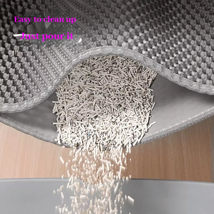 Large Size Cat Litter Mat Waterproof Double Layer Cat Litter Trapping Pet Litter Box Mat Clean Pad Products for Cats Accessories